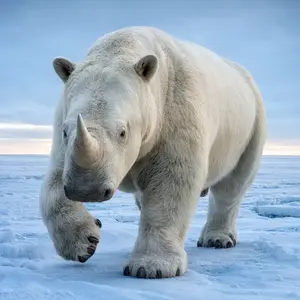 Polar bear + Rhinoceros